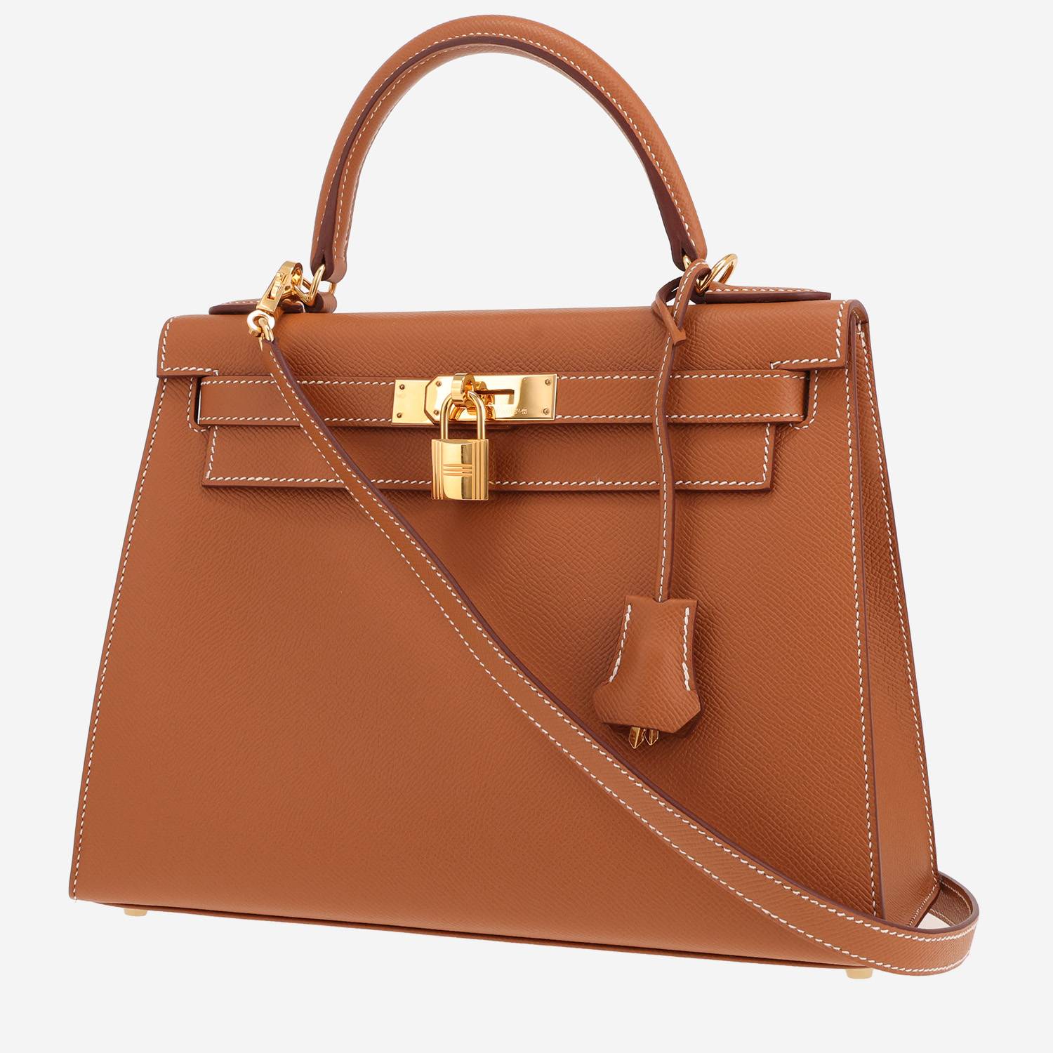 Hermès Kelly 28 cm handbag in gold Epsom leather