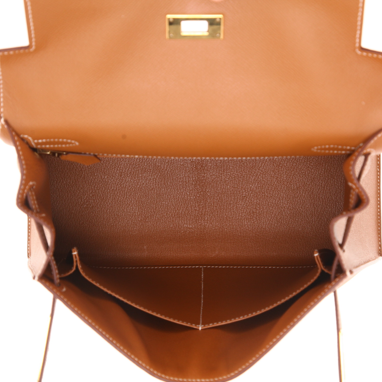 Borsa Hermès Kelly da 28 cm in pelle Epsom Gold - Detail D3