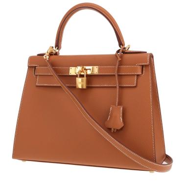 Bolso Hermès Kelly de 28 cm en piel Epsom Gold
