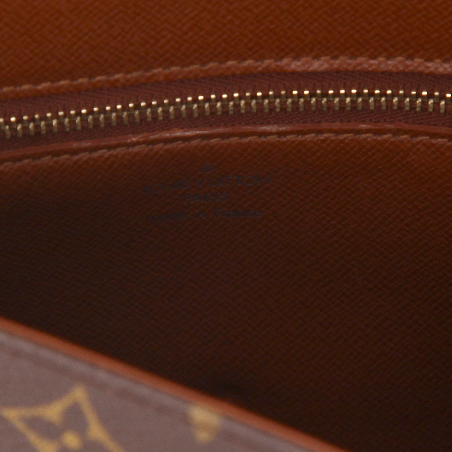 Bolso bandolera Louis Vuitton Saint Cloud de lona Monogram marrón y piel natural - Detail D2