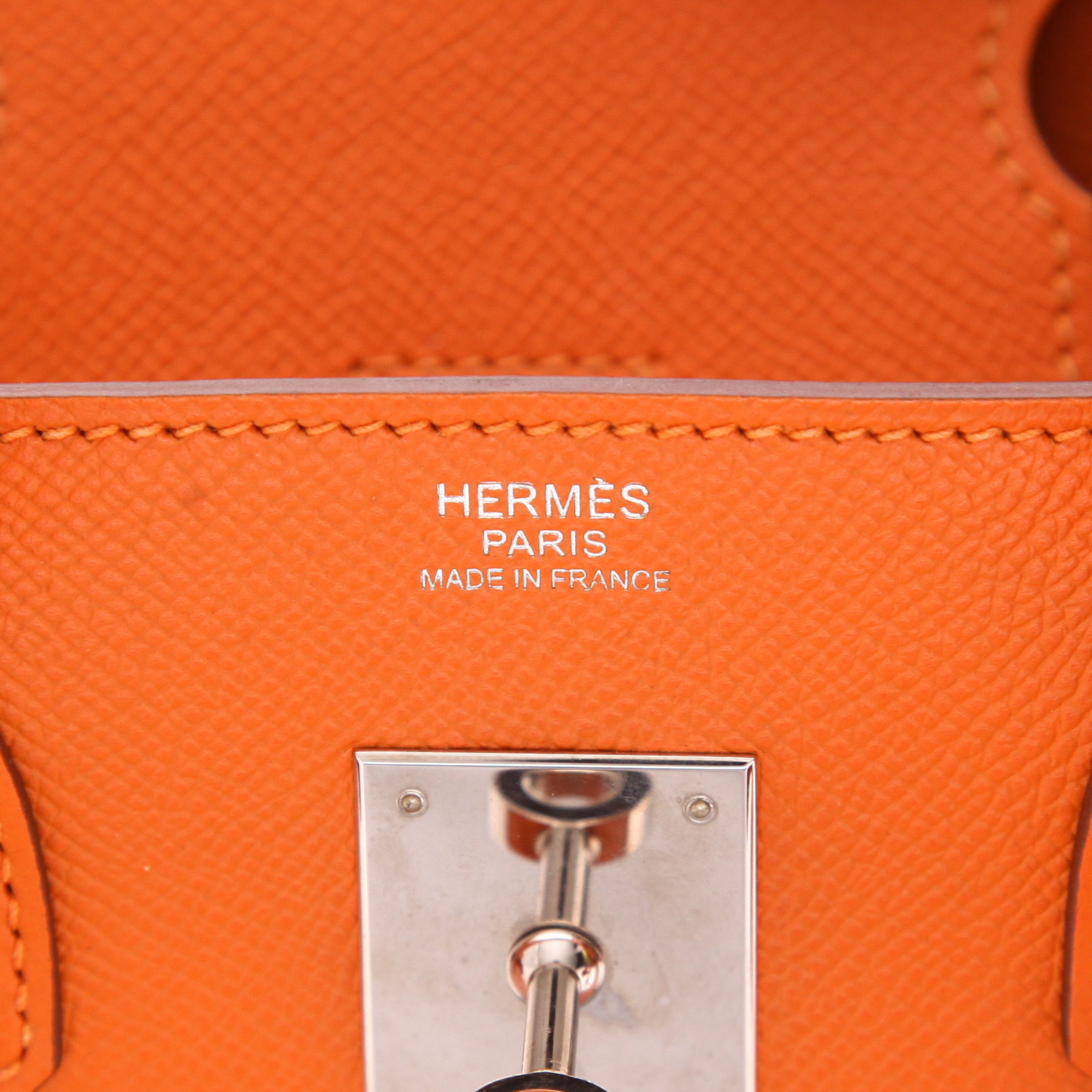 Borsa Hermès Birkin da 30 cm in pelle Epsom Orange - Detail D2