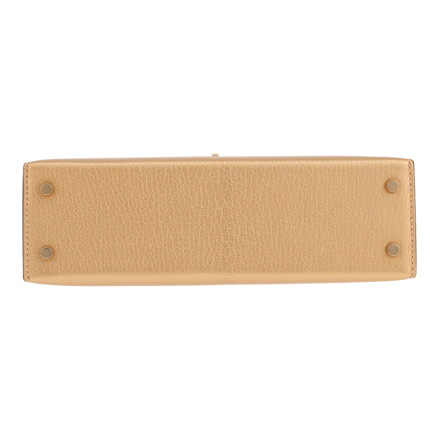 Hermès handbag   in golden Chamkilight goatskin - Detail D1