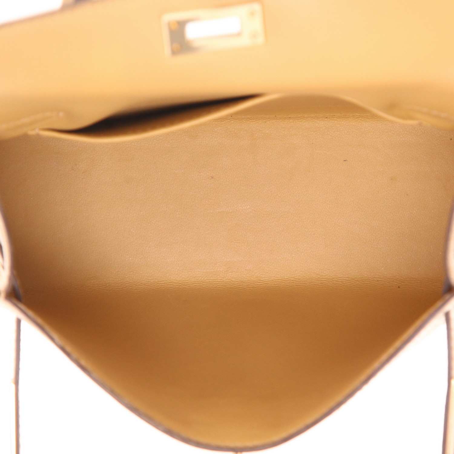 Borsa Hermès   in pelle di capra Chamkilight dorata - Detail D3
