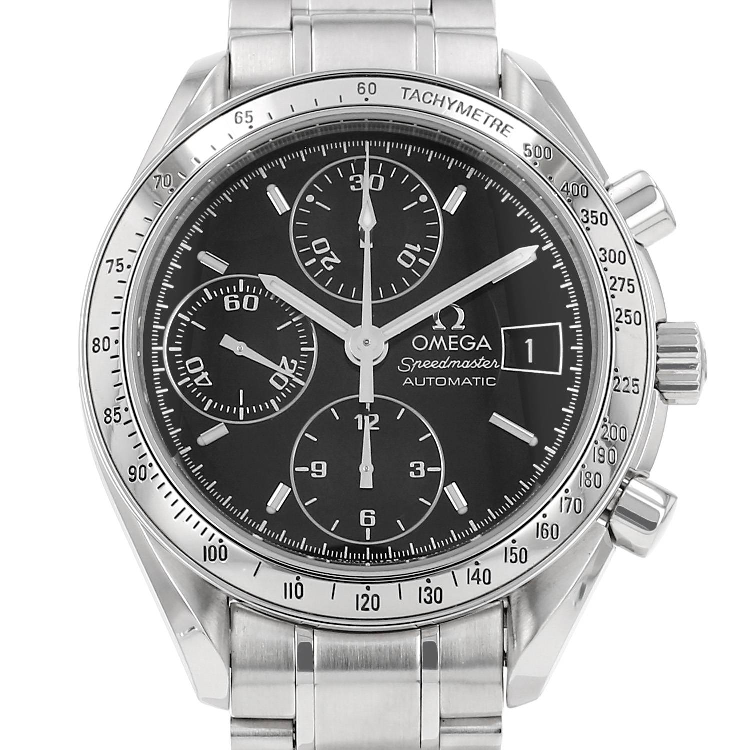 Montre Omega Speedmaster en acier Ref: Omega - 175.0083 Vers 1990 Montre Omega Speedmaster en acier Ref: Omega - 175.0083 Vers 1990