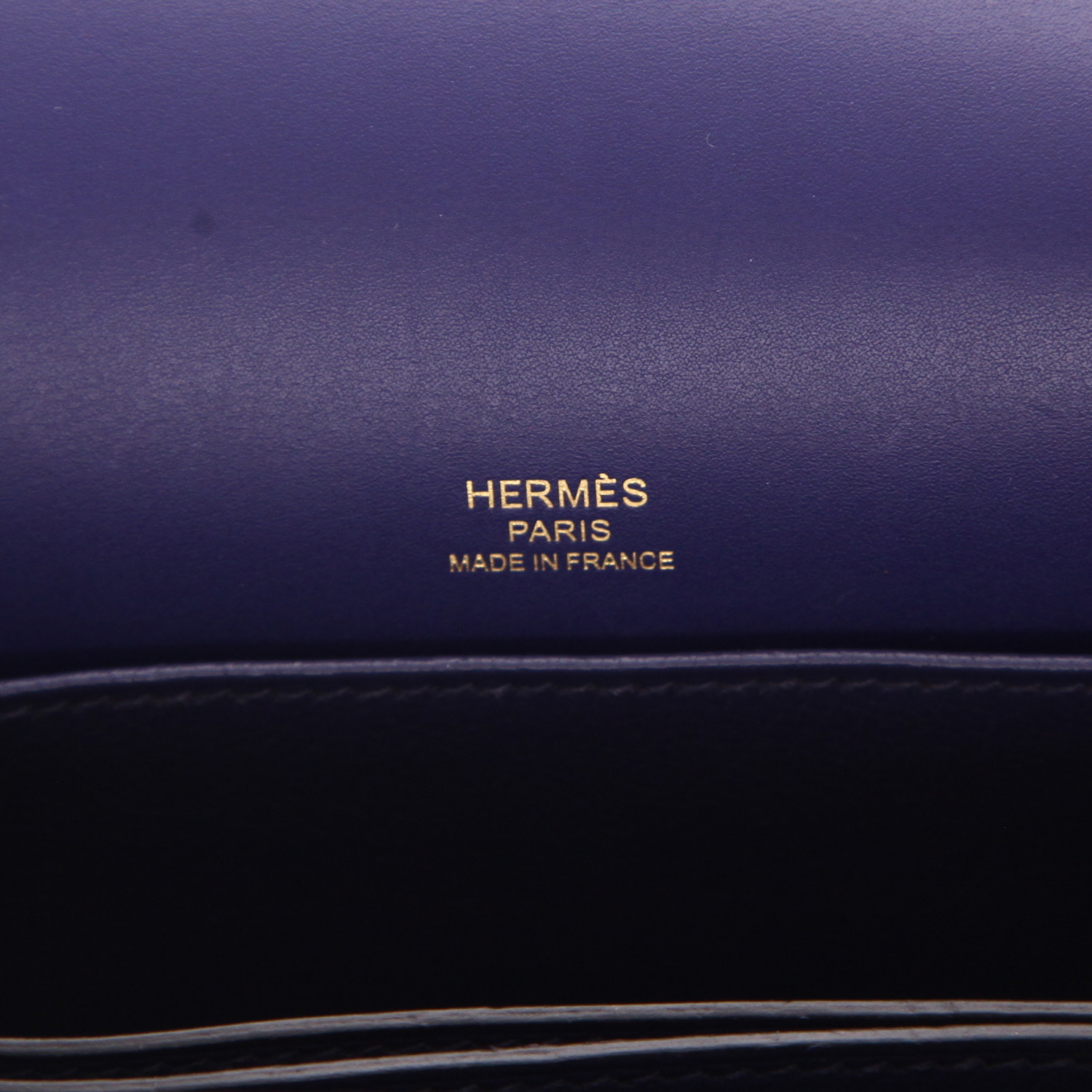 Sac bandoulière Hermès  Roulis en cuir bleu - Detail D2