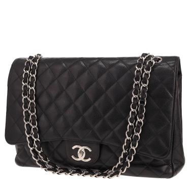 Borsa a tracolla Chanel Timeless Maxi Jumbo in pelle trapuntata nera