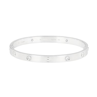 Cartier Love bracelet with 4 diamonds, in white gold and diamonds
