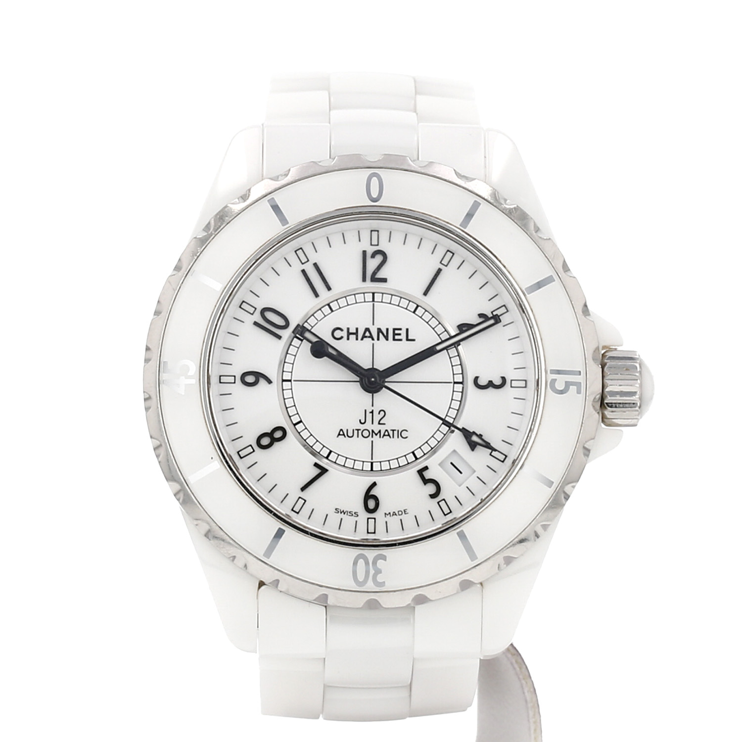 Chanel J12 watch in white ceramic and steel, circa 2010