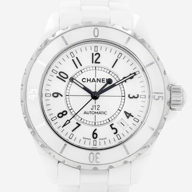 Montre Chanel J12 en céramique blanche et acier Vers 2010