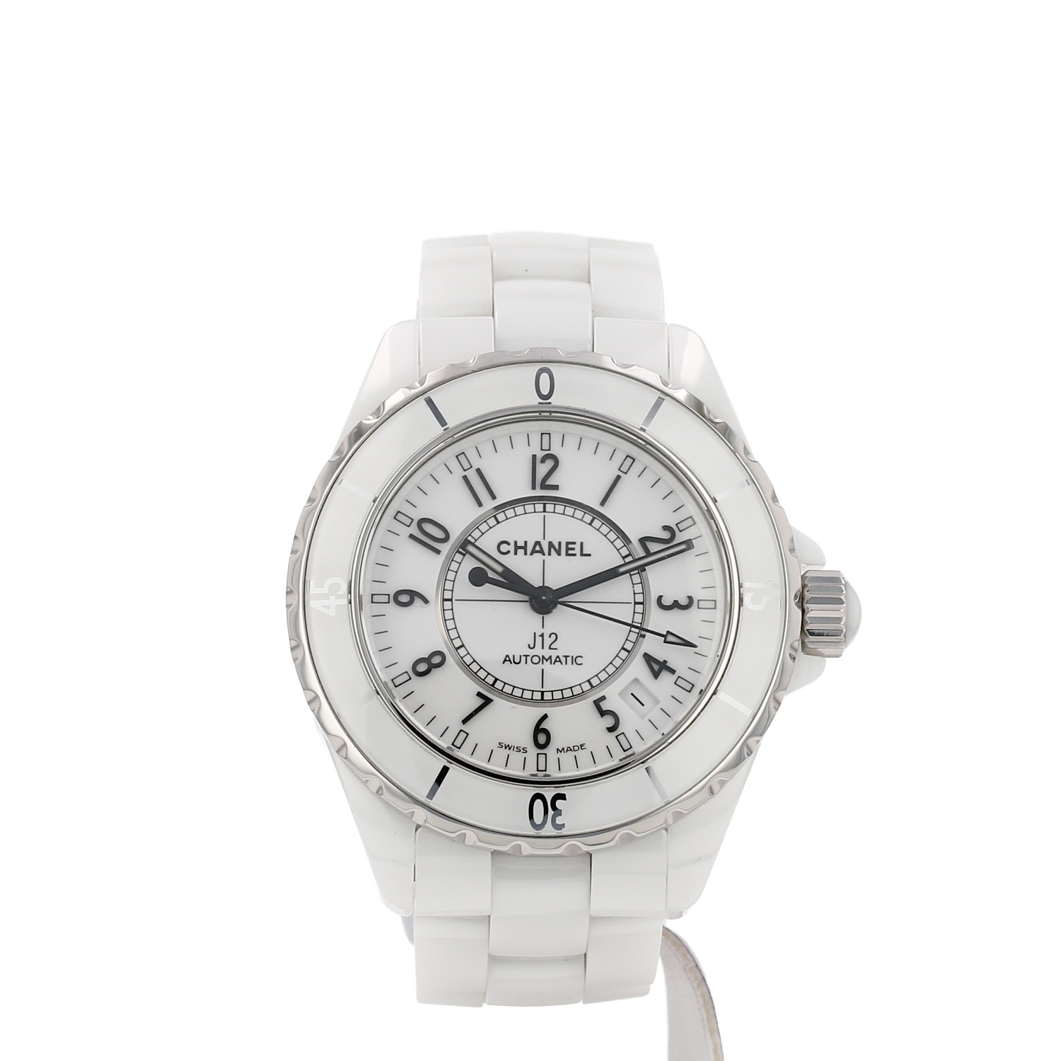 Chanel J12 watch in white ceramic and steel, circa 2010