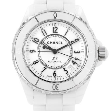 Chanel J12 watch in white ceramic and steel, circa 2010