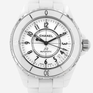 Montre Chanel J12 en céramique blanche et acier Vers 2010