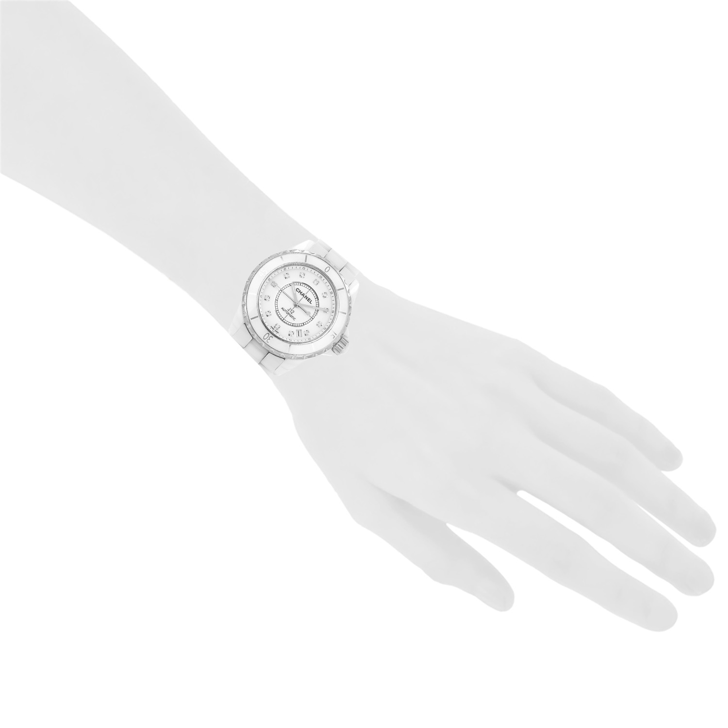 Orologio Chanel J12 in ceramica bianca e acciaio, intorno al 2000 - Detail D1