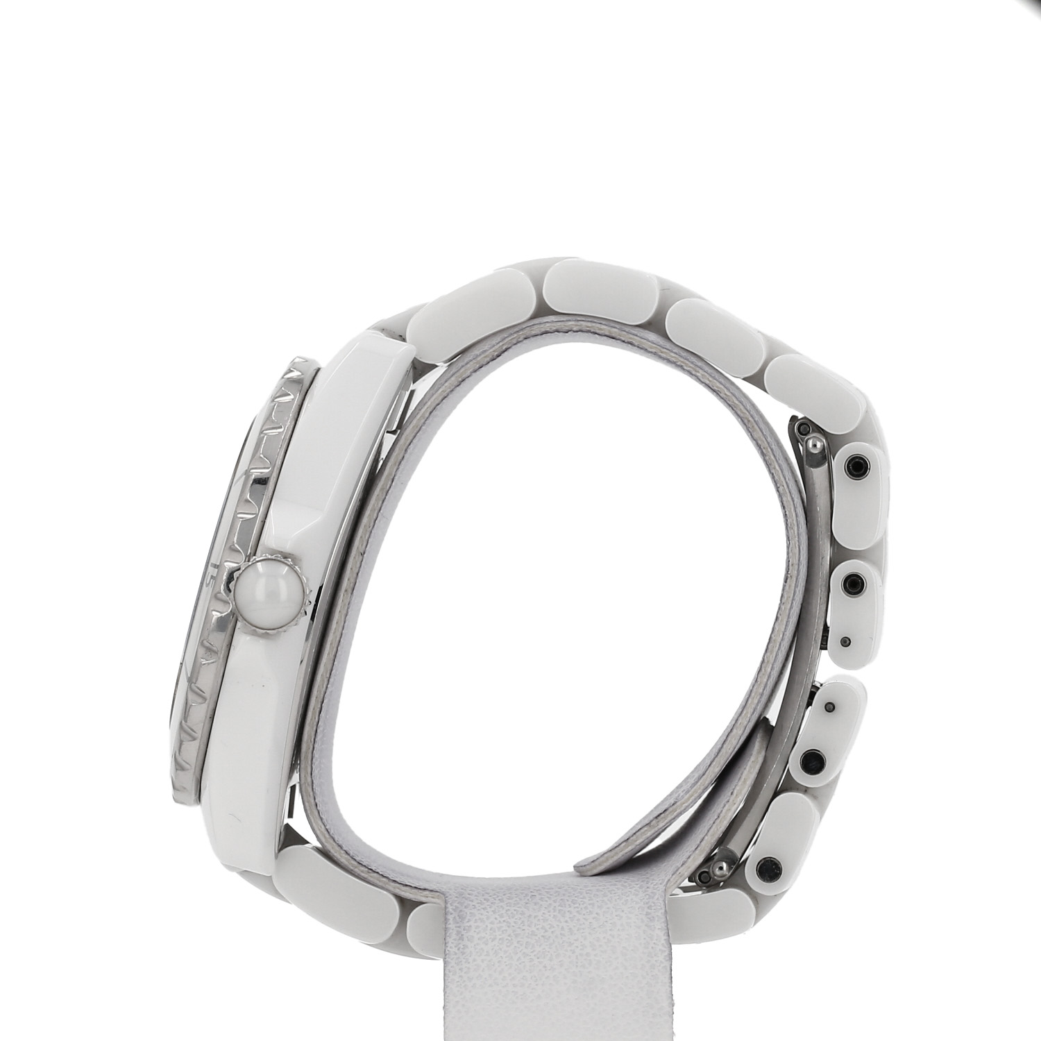 Orologio Chanel J12 in ceramica bianca e acciaio, intorno al 2000 - Detail D5