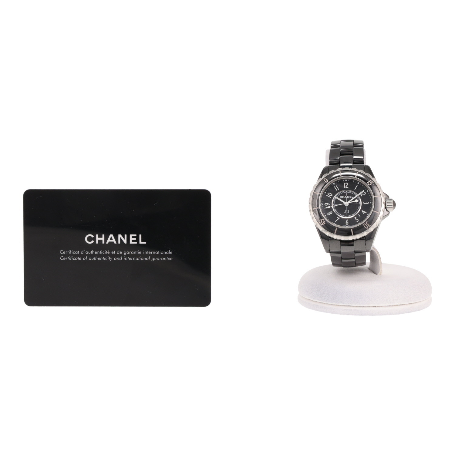 Reloj Chanel J12 de cerámica negra y acero. Alrededor de 2012