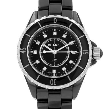 Chanel J12 watch in black ceramic and steel, circa 2010