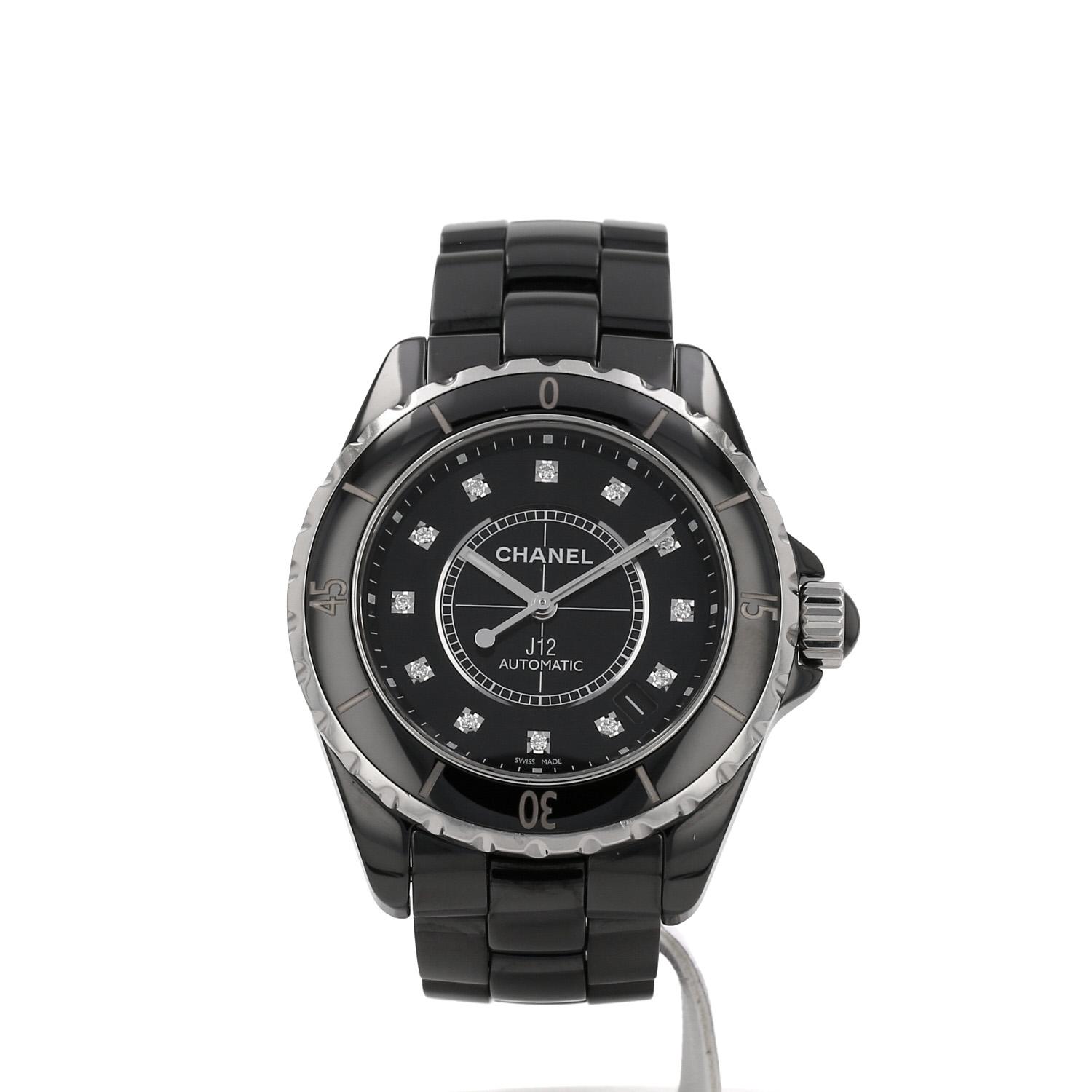 Chanel J12 watch in black ceramic and steel, circa 2010