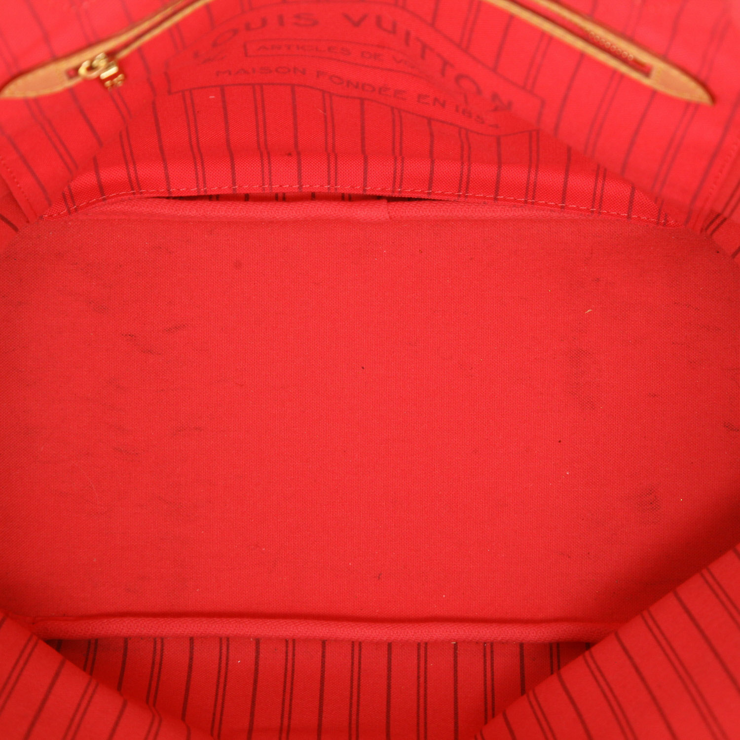 Bolso de mano Louis Vuitton Neverfull de edición limitada, en lona Monogram marrón y piel natural - Detail D3