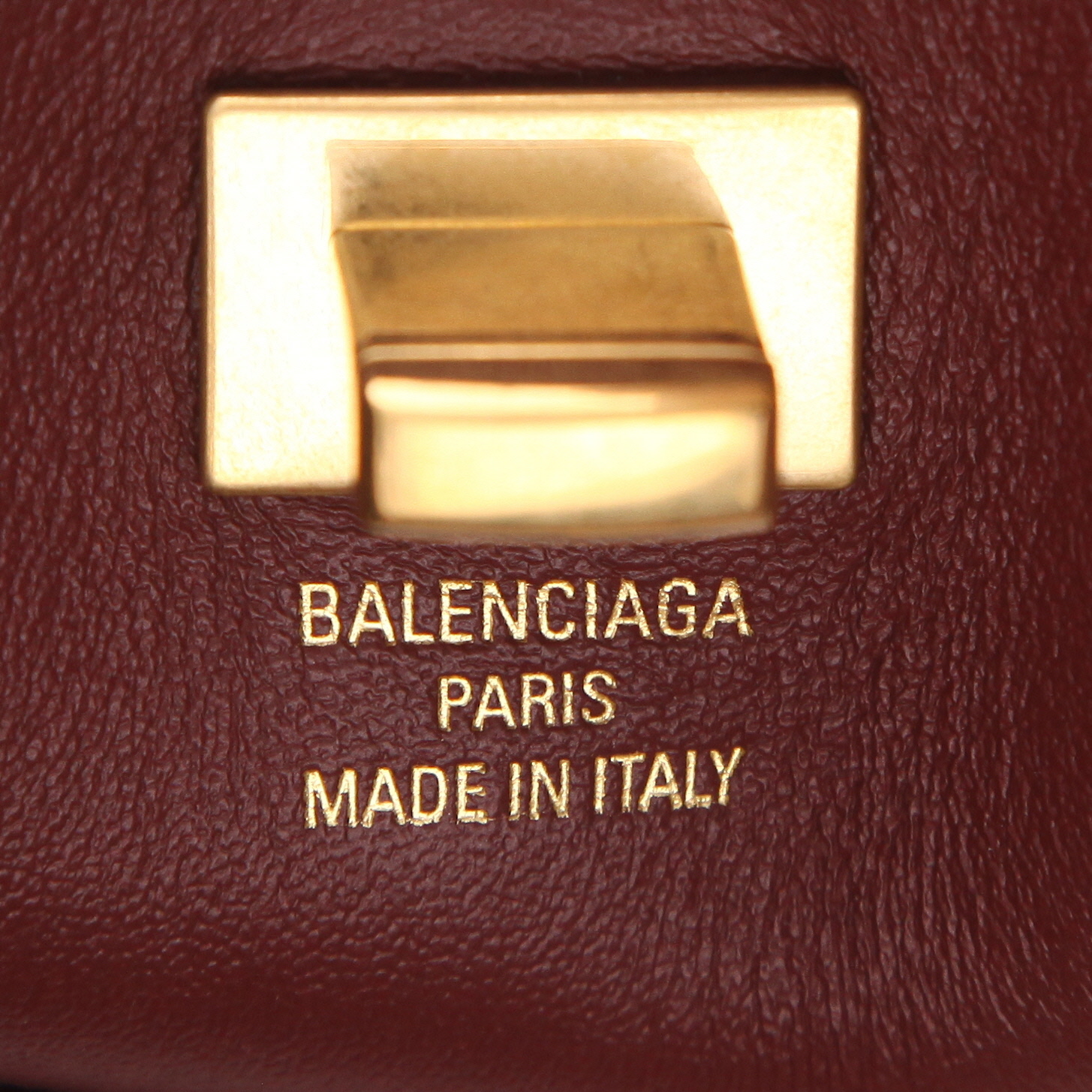 Borsa Balenciaga  Bel Air, modello medio,  in pelle Bordeaux - Detail D2