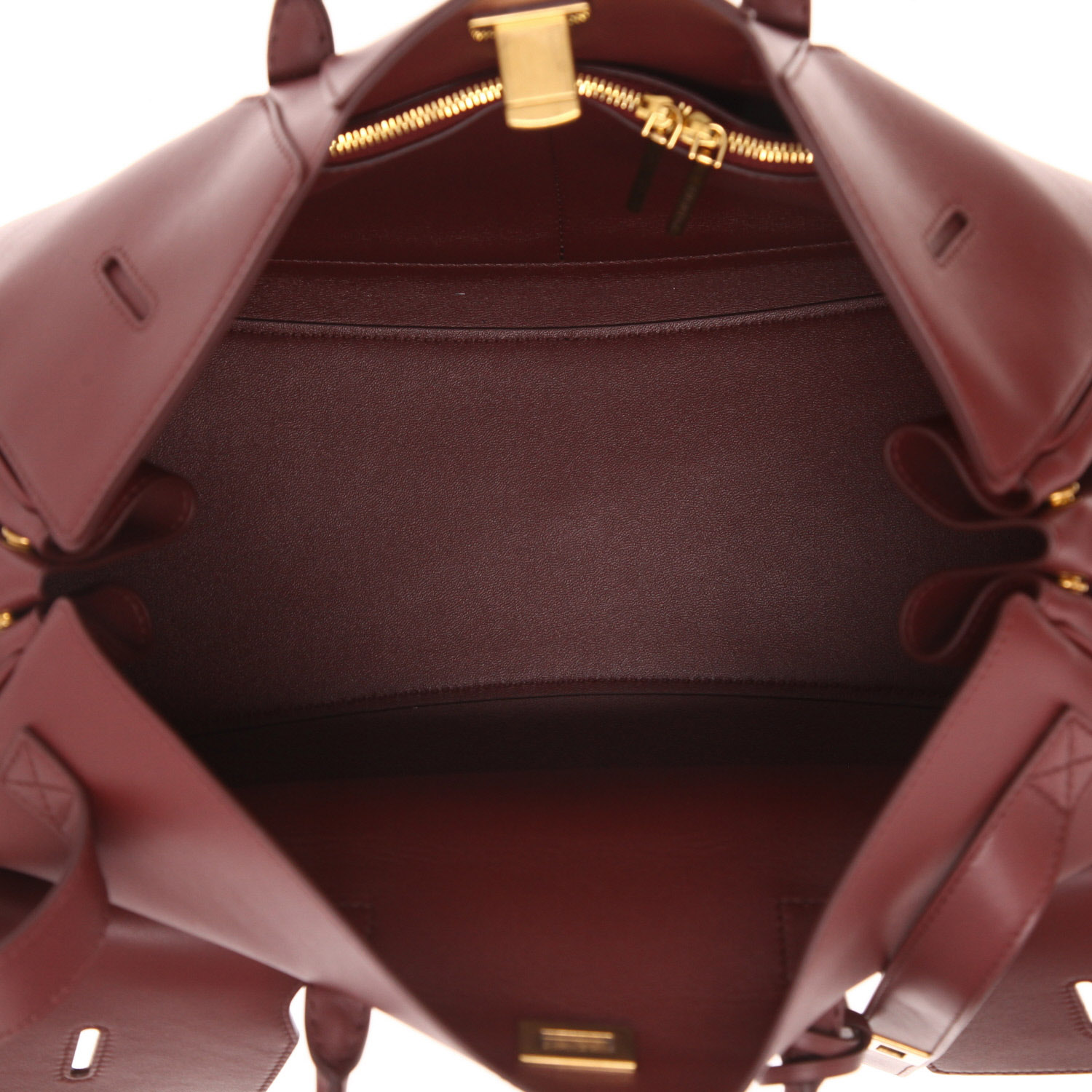 Balenciaga Bel Air medium-sized handbag in Bordeaux leather - Detail D3