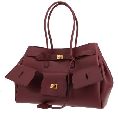 Borsa Balenciaga  Bel Air, modello medio,  in pelle Bordeaux