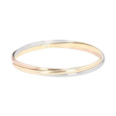 Pulsera tipo brazalete de los años 60 de Cartier Trinity, modelo pequeño, en tres tipos de oro