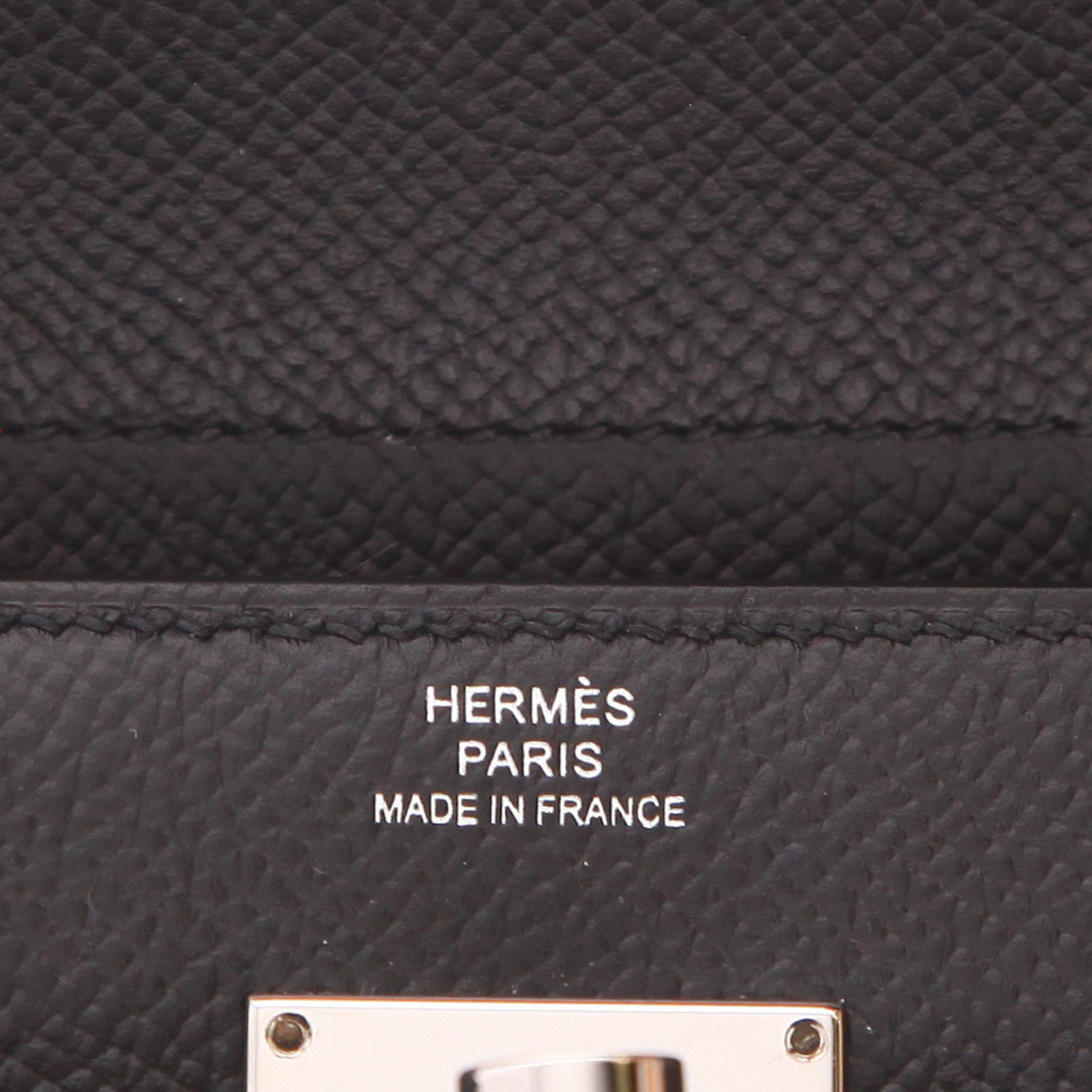 Portafoglio Hermès Kelly in pelle Epsom nera - Detail D2