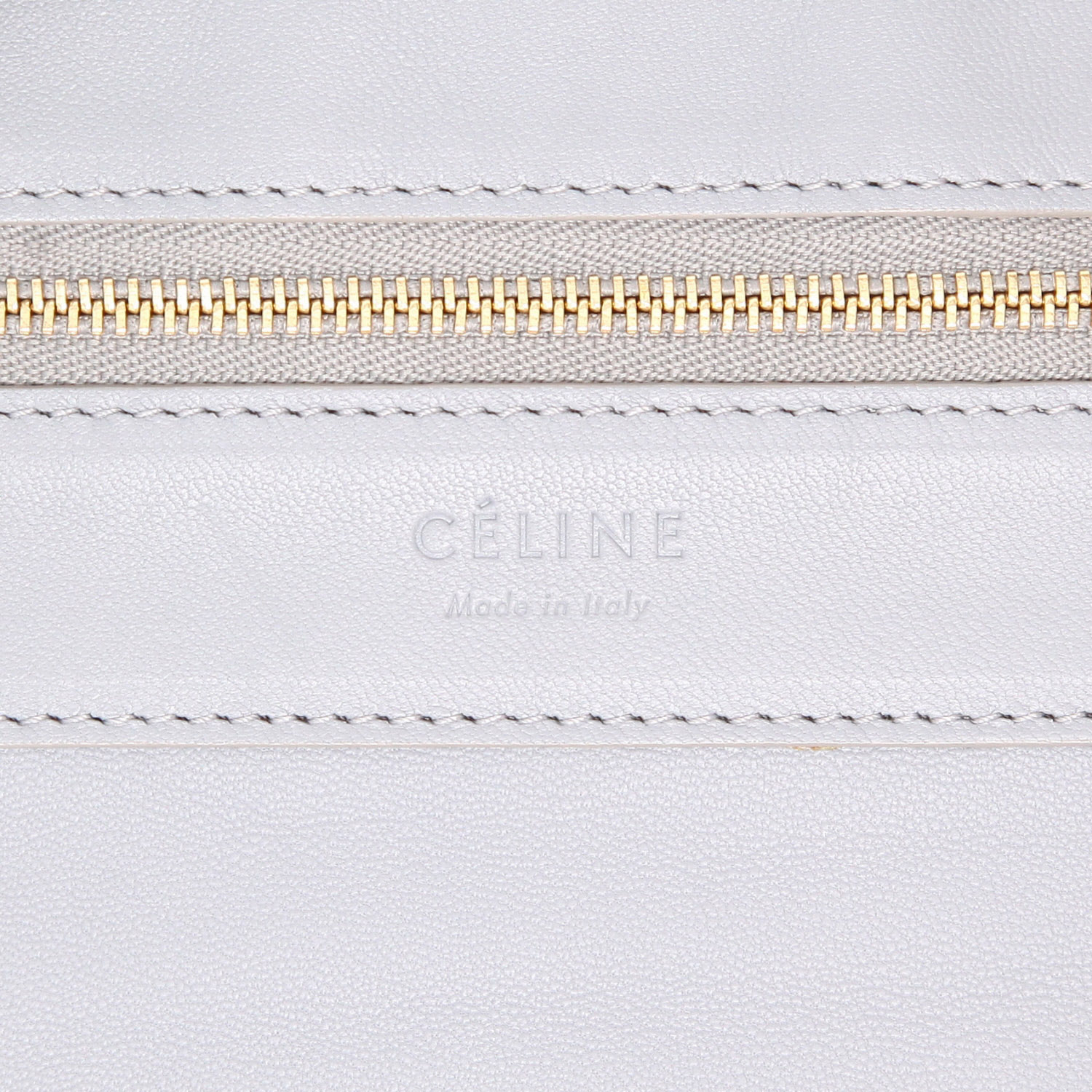 Celine Horizontal Blue Leather Tote Bag - Detail D2