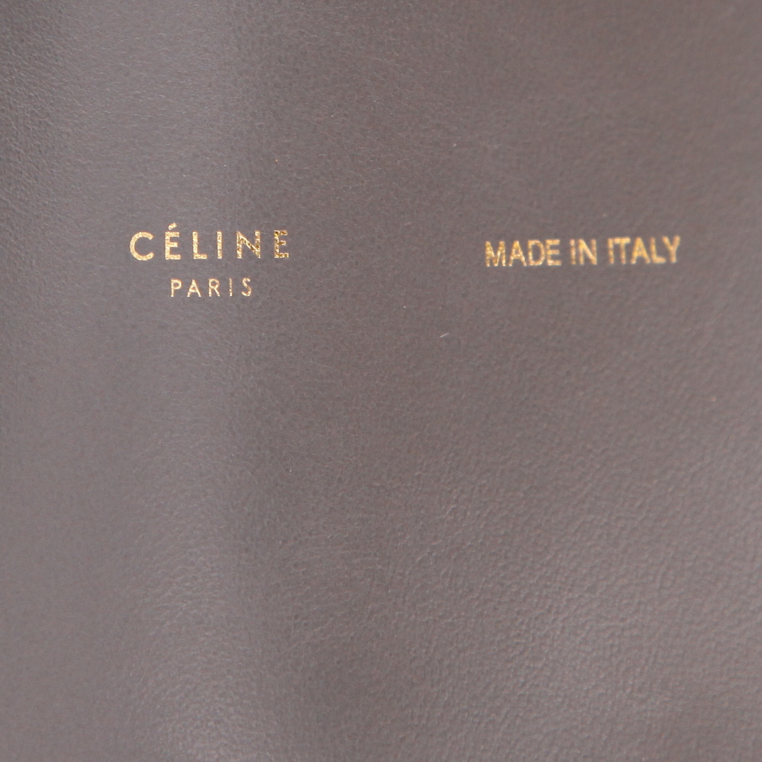 Borsa Celine Vertical in pelle bicolore marrone e grigia - Detail D2