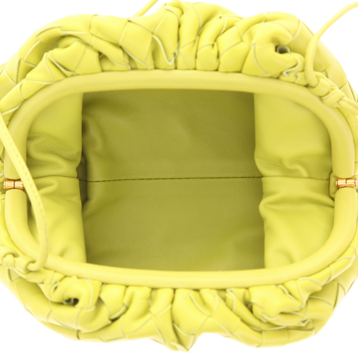Bolso bandolera de Bottega Veneta «Pouch» de piel intrecciata verde - Detail D3