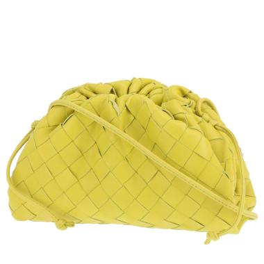 Borsa a tracolla Bottega Veneta  Pouch in pelle intrecciata verde