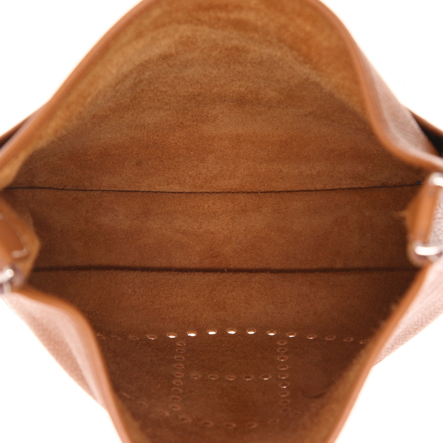 Sac bandoulière Hermès  Evelyne 29 cm en cuir taurillon clémence gold - Detail D3