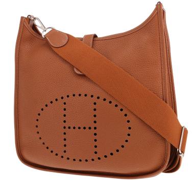 Borsa a tracolla Hermès Evelyne da 29 cm in pelle di vitello Clémence Gold