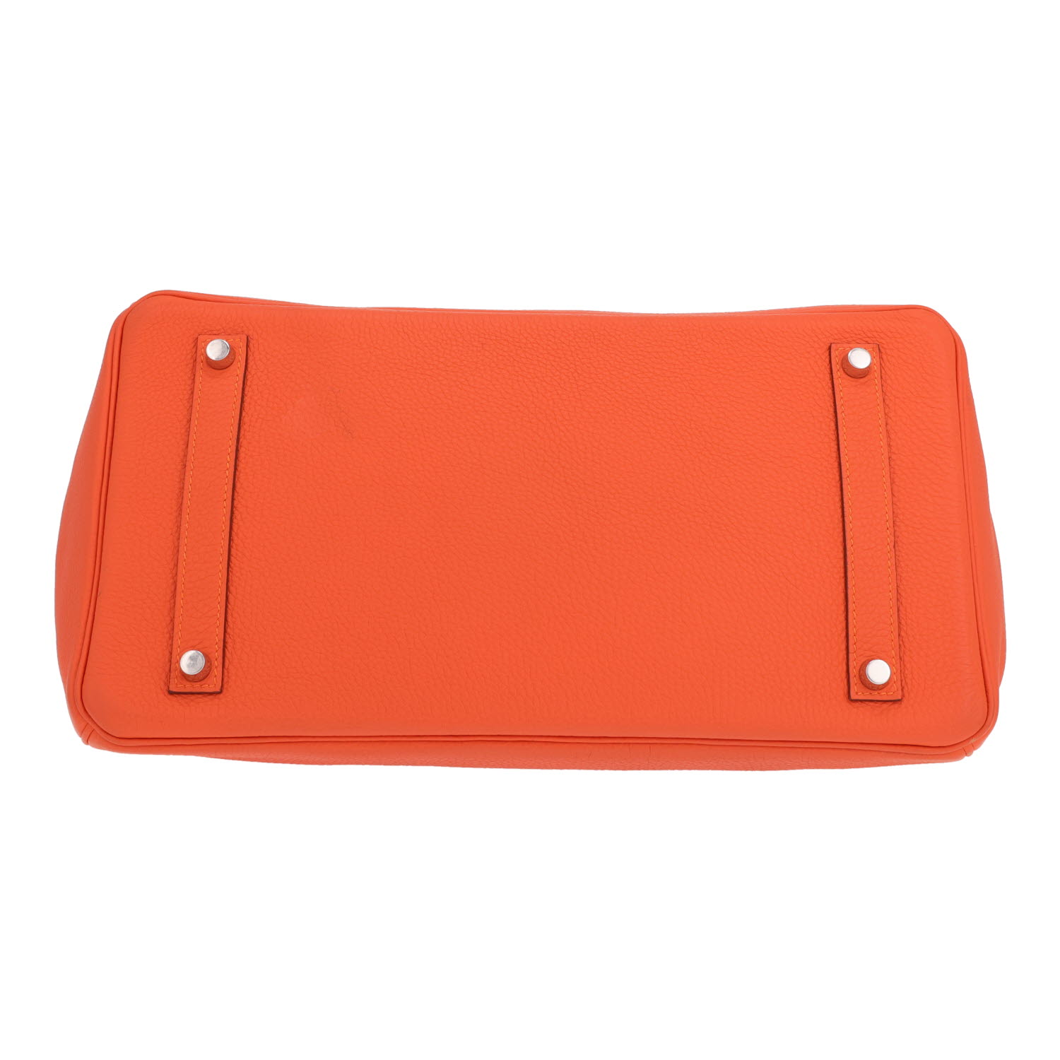 Bolso Hermès Birkin de 35 cm en piel Togo Orange - Detail D1