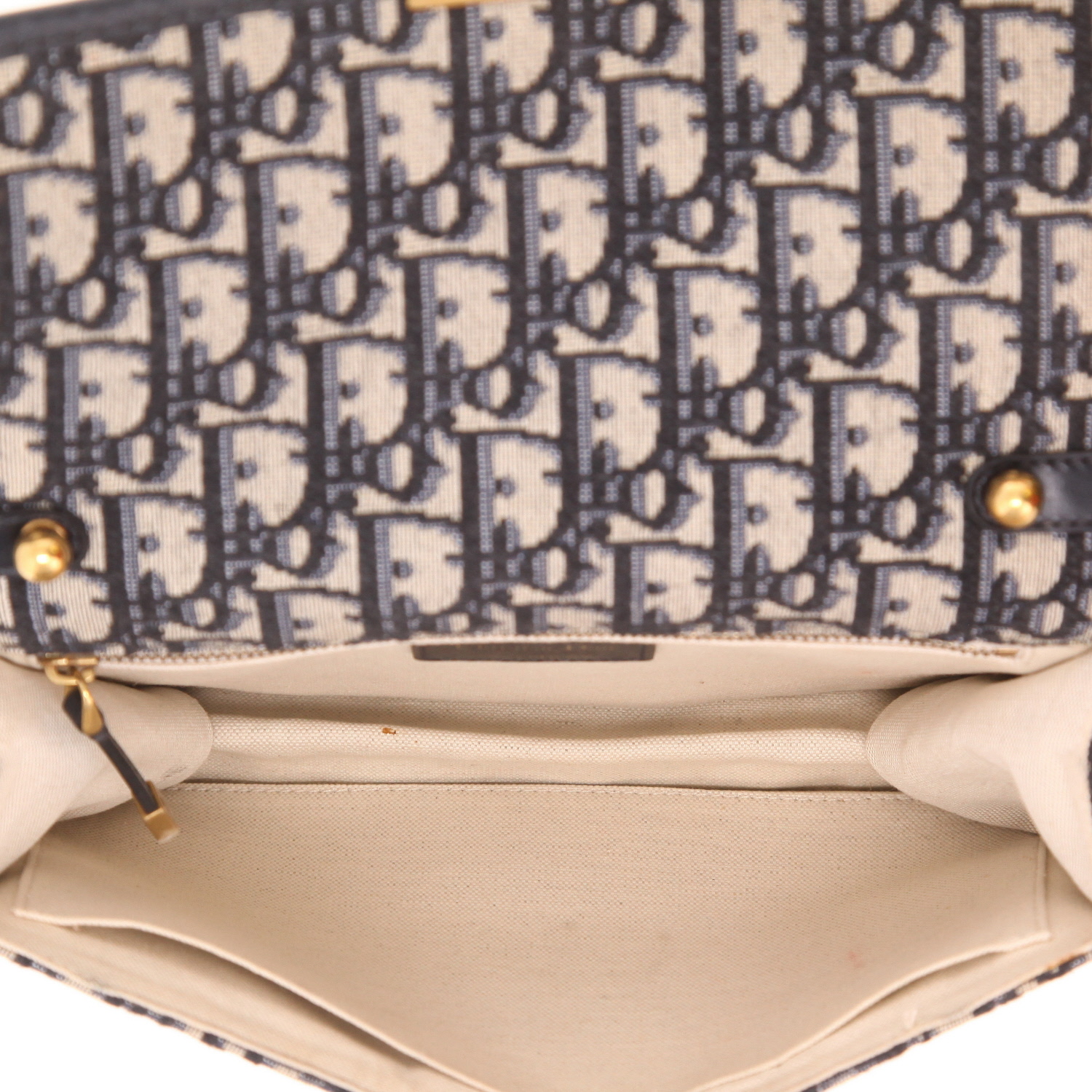 Sac à main Dior  Dioraddict en toile monogram Oblique bleu-marine - Detail D3