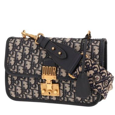 Dioraddict handbag by Dior in Bleu Marine Oblique monogram canvas
