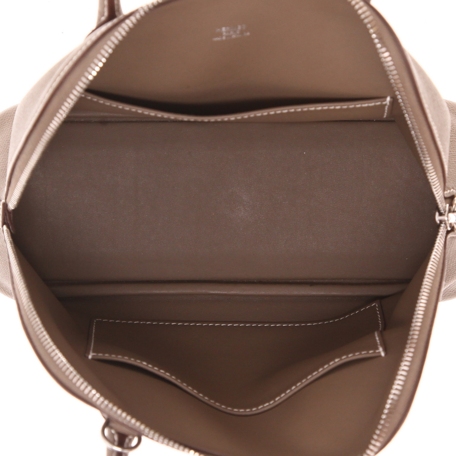 Borsa Hermès Bolide da 25 cm in pelle Epsom Étoupe color paglia - Detail D3