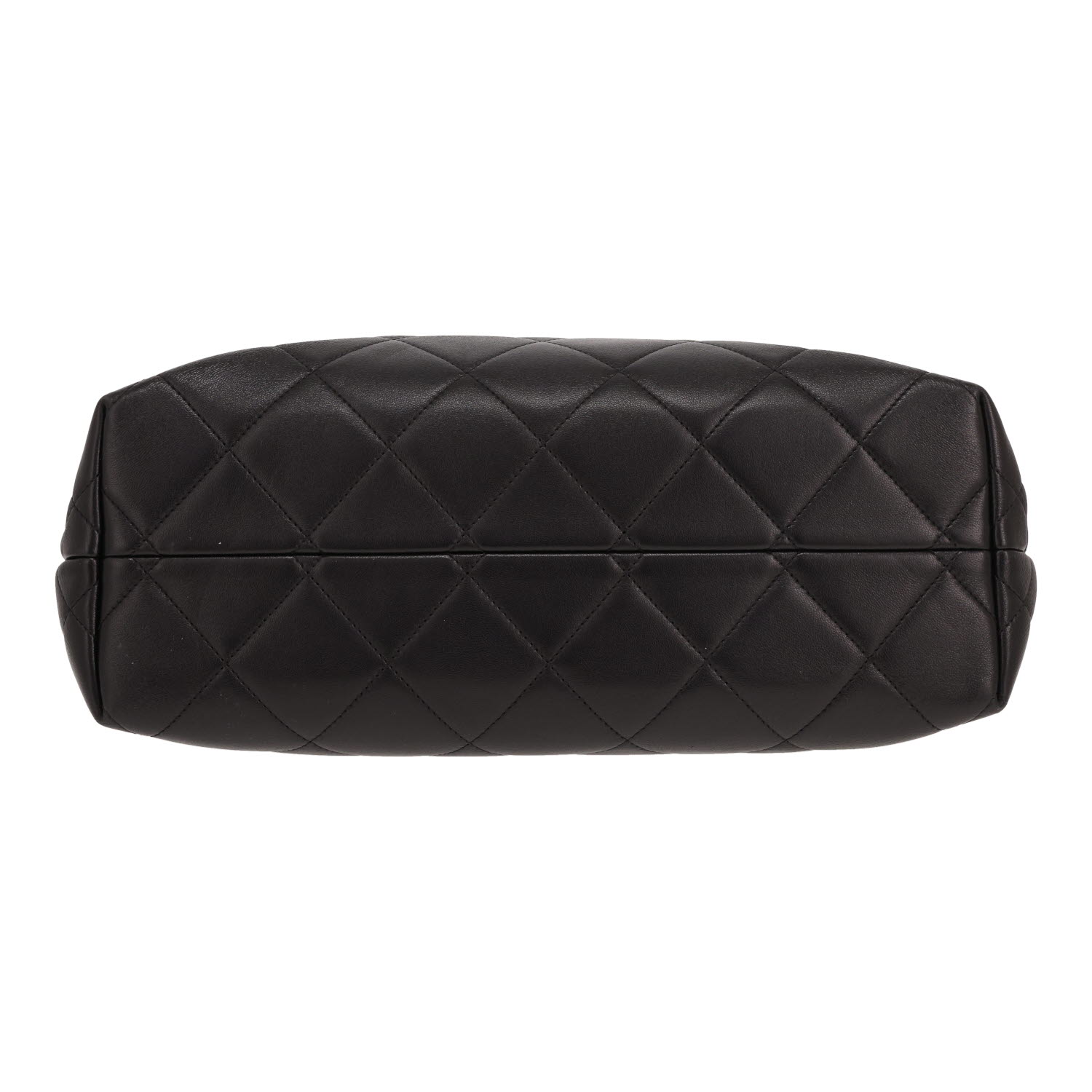 Borsa Chanel   in pelle di vitello scamosciata marrone e pelle trapuntata nera - Detail D1