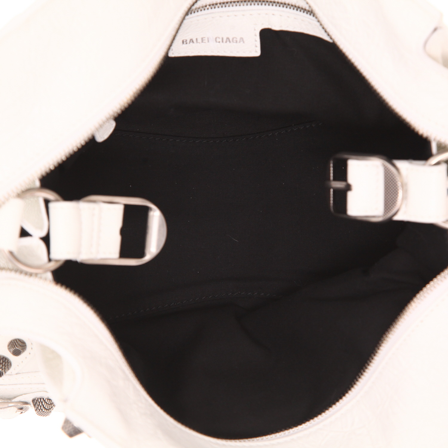 Balenciaga City handbag in white leather - Detail D3