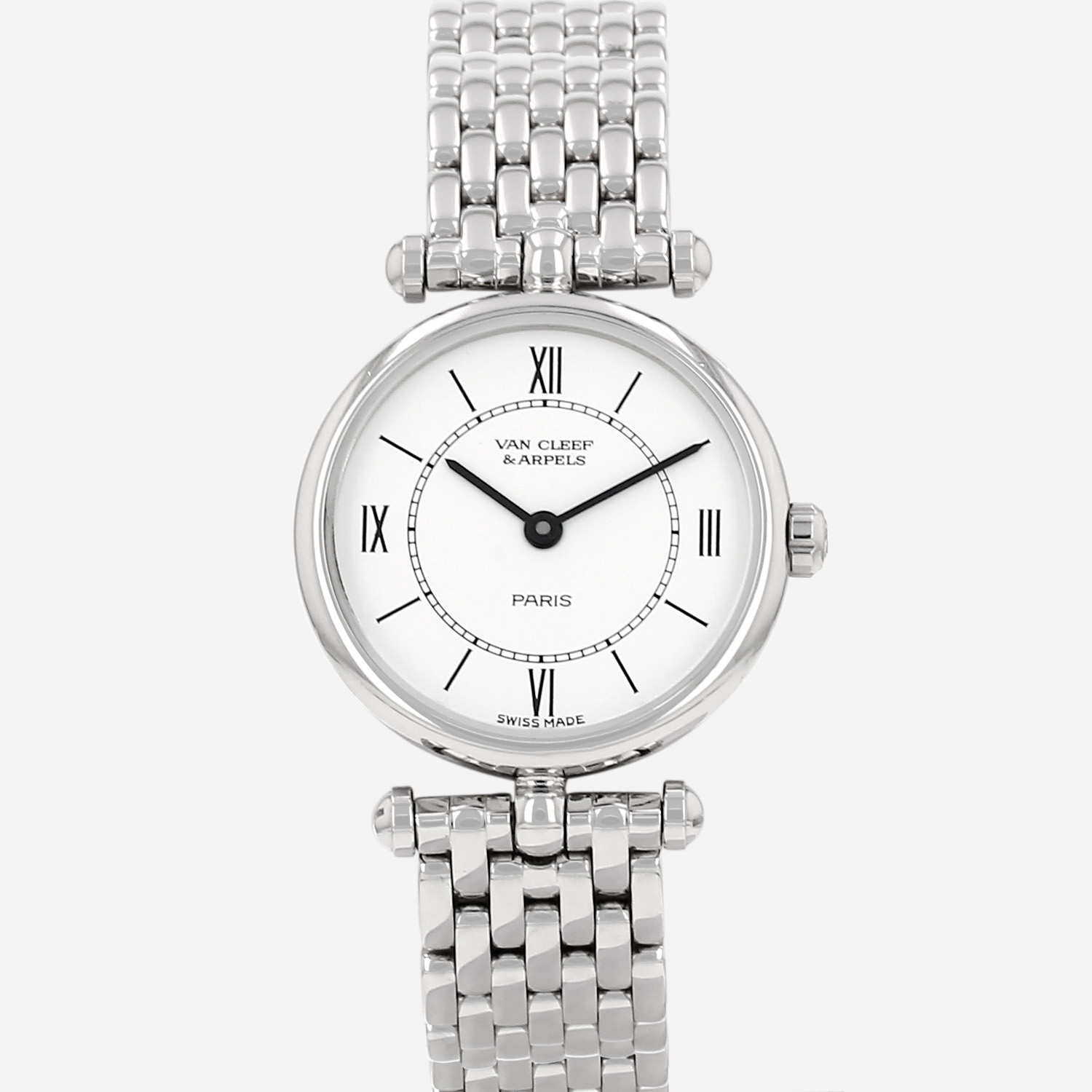 Van Cleef & Arpels La Collection watch in steel, Ref: Van Cleef & Arpels - 53601 Circa 2000