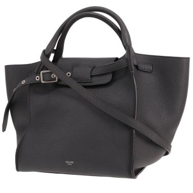 Bolso de mano Celine «Big Bag» de piel granulada gris