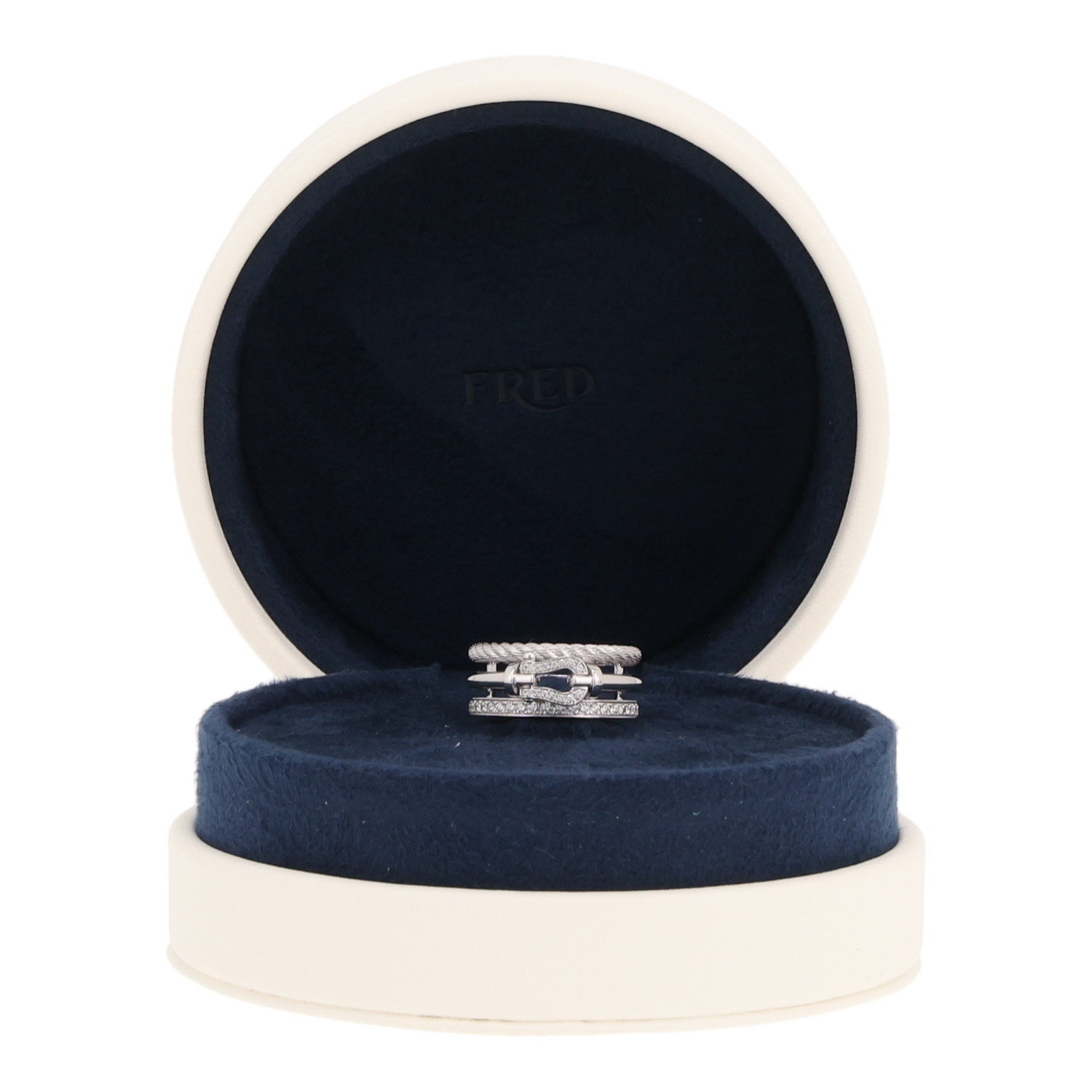 Anillo Fred Force 10 Rise de oro blanco y diamantes - Detail D2