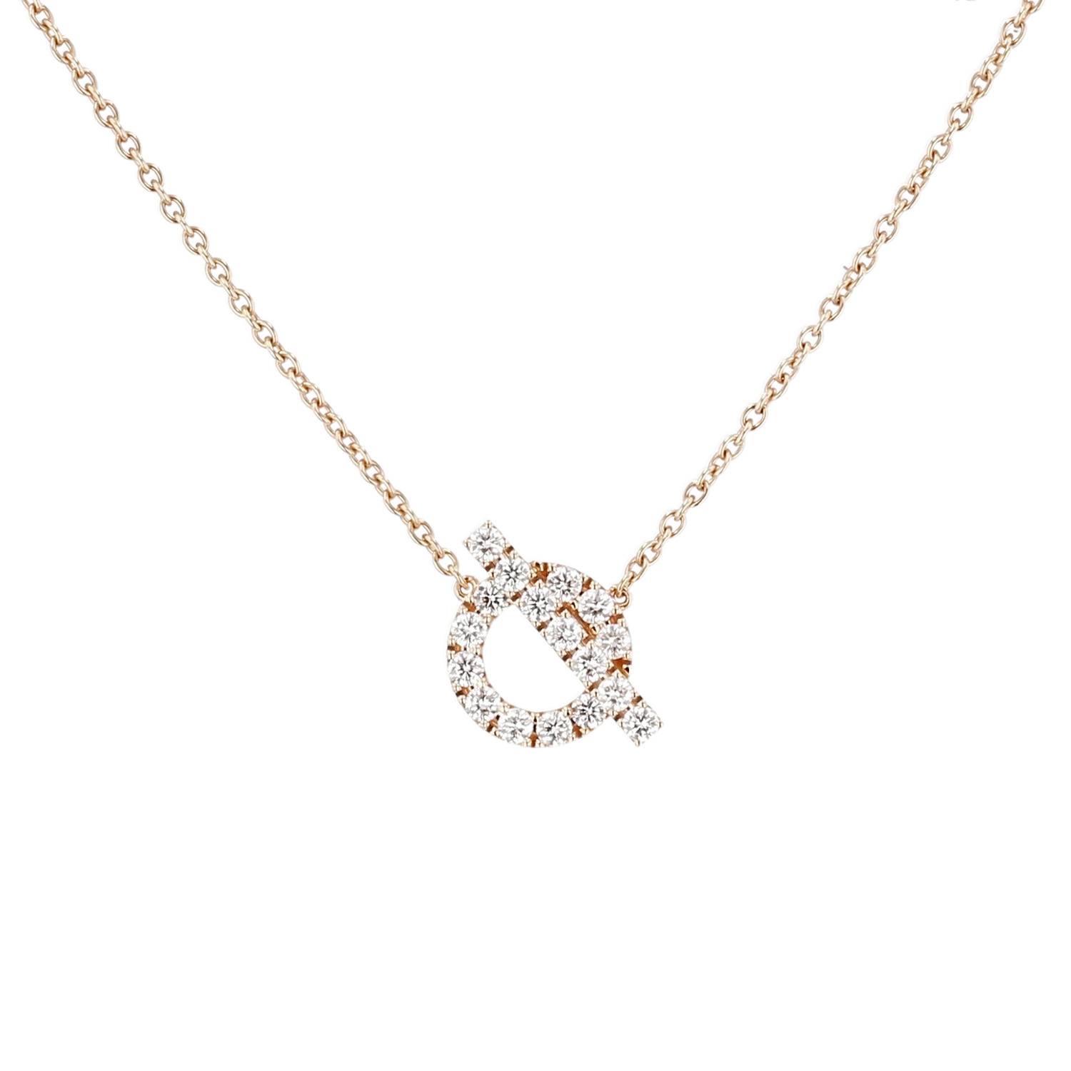 Collier Hermès Finesse en or rose et diamants Collier Hermès Finesse en or rose et diamants