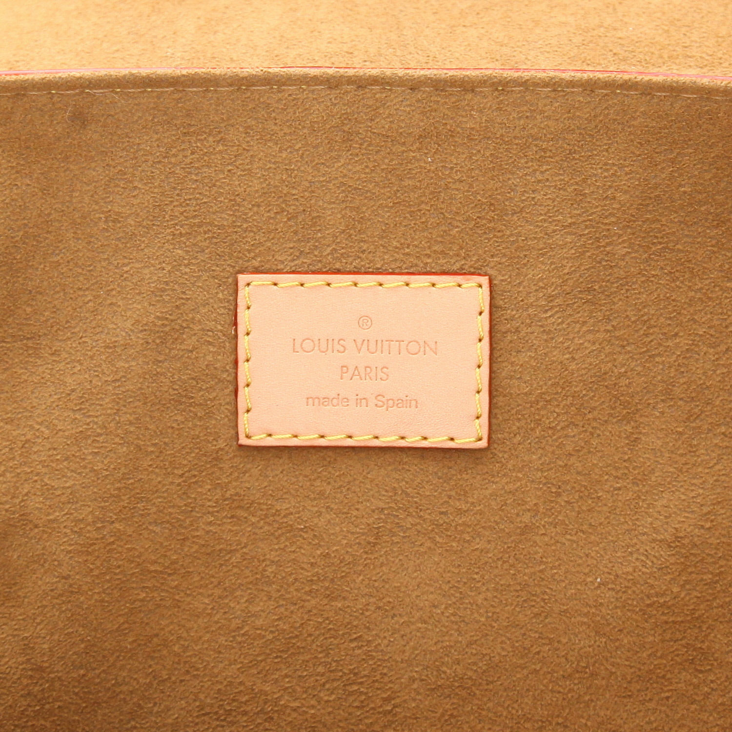 Bolso de mano Louis Vuitton «Dauphine Soft», modelo grande, de lona Monogram marrón y piel natural - Detail D2
