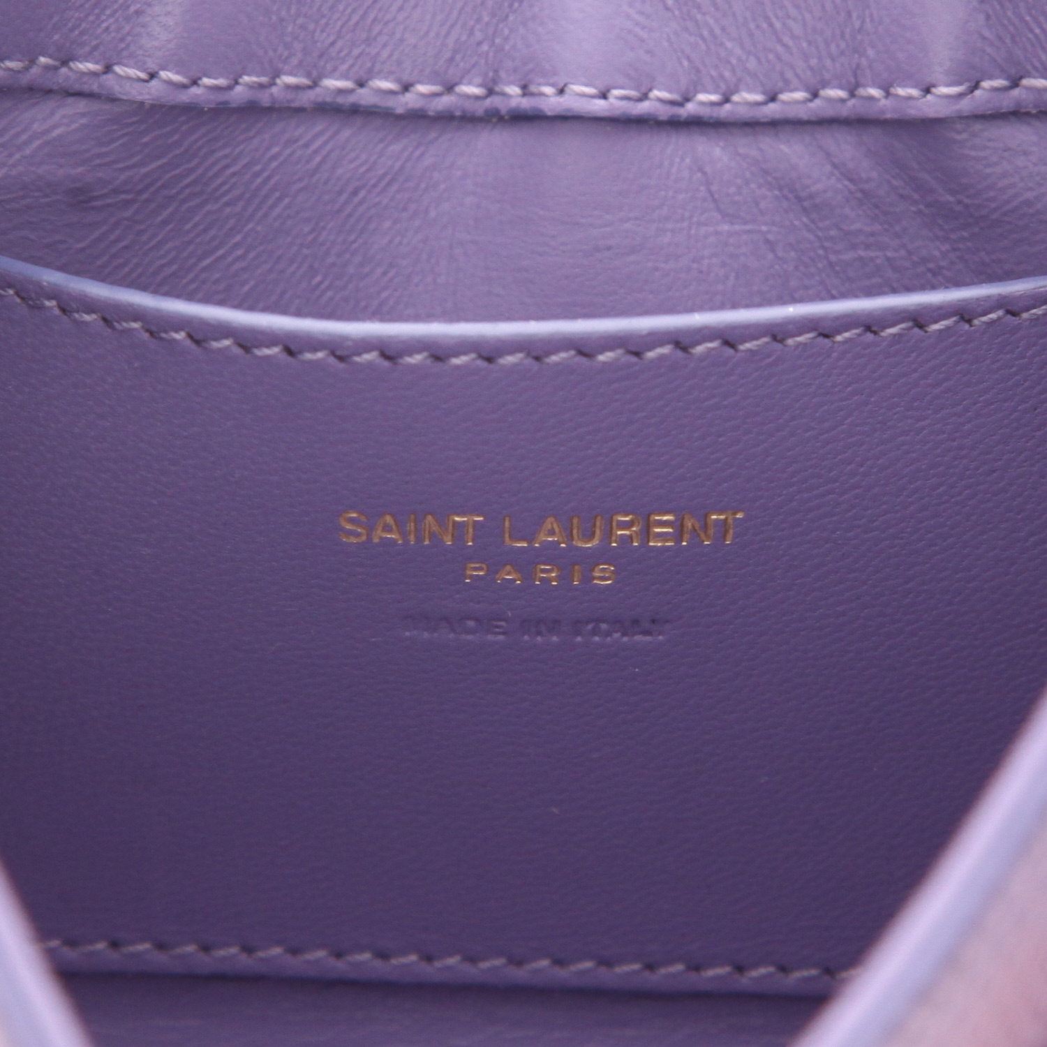 Saint Laurent ‘5 à 7’ handbag in purple lizard skin - Detail D2