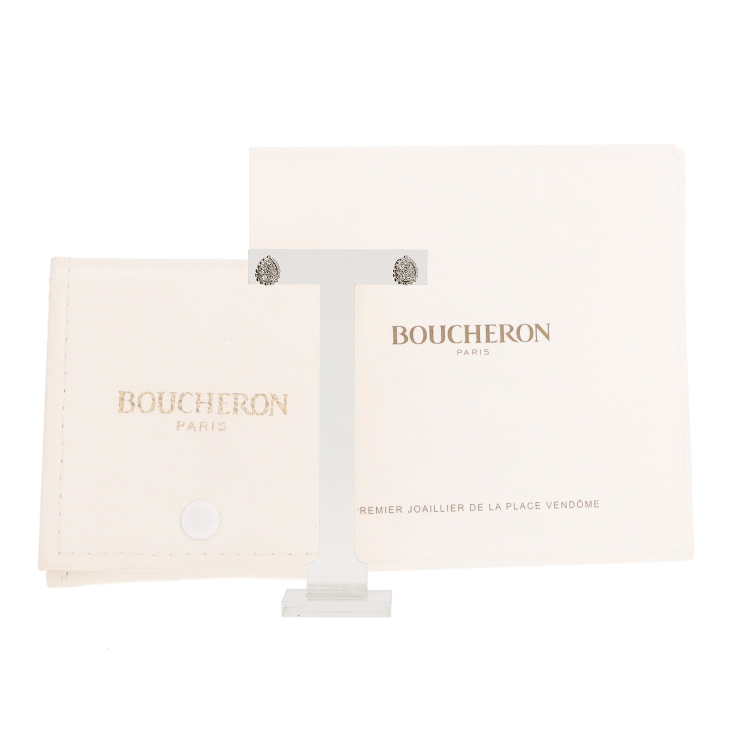 Paire de boucles d'oreilles Boucheron Serpent Bohème taille XS en or blanc, diamants - Detail D2