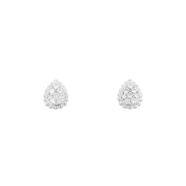 Paire de boucles d'oreilles Boucheron Serpent Bohème taille XS en or blanc, diamants