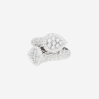 Bague Boucheron Serpent Bohème motif S en or blanc et diamants