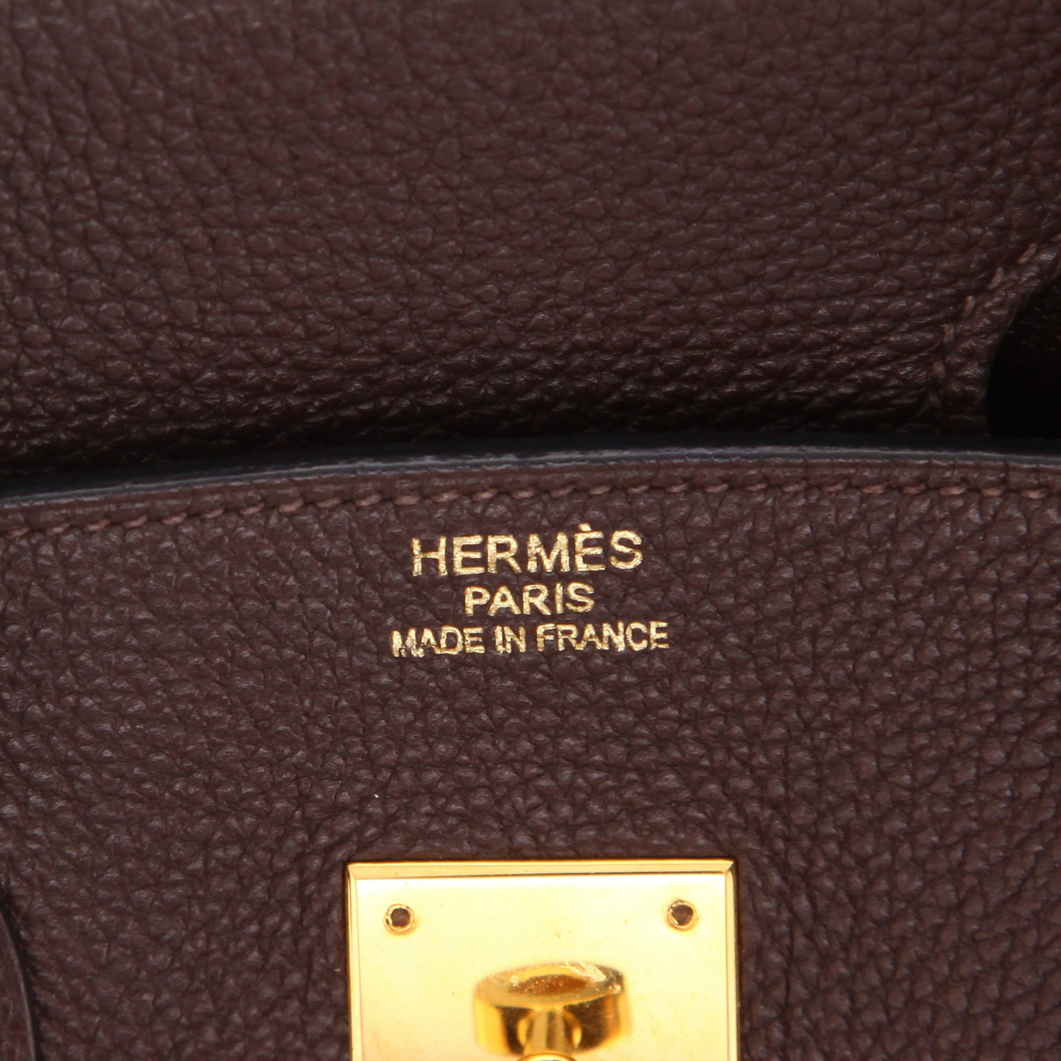 Borsa Hermès Birkin da 35 cm in pelle Togo color ebano - Detail D2