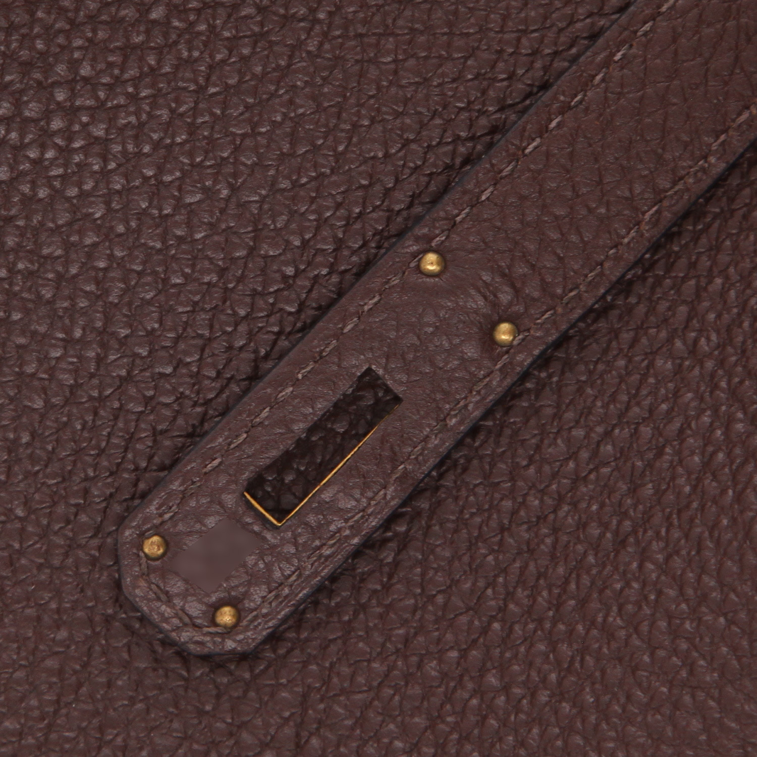 Sac à main Hermès  Birkin 35 cm en cuir togo ébène - Detail D4